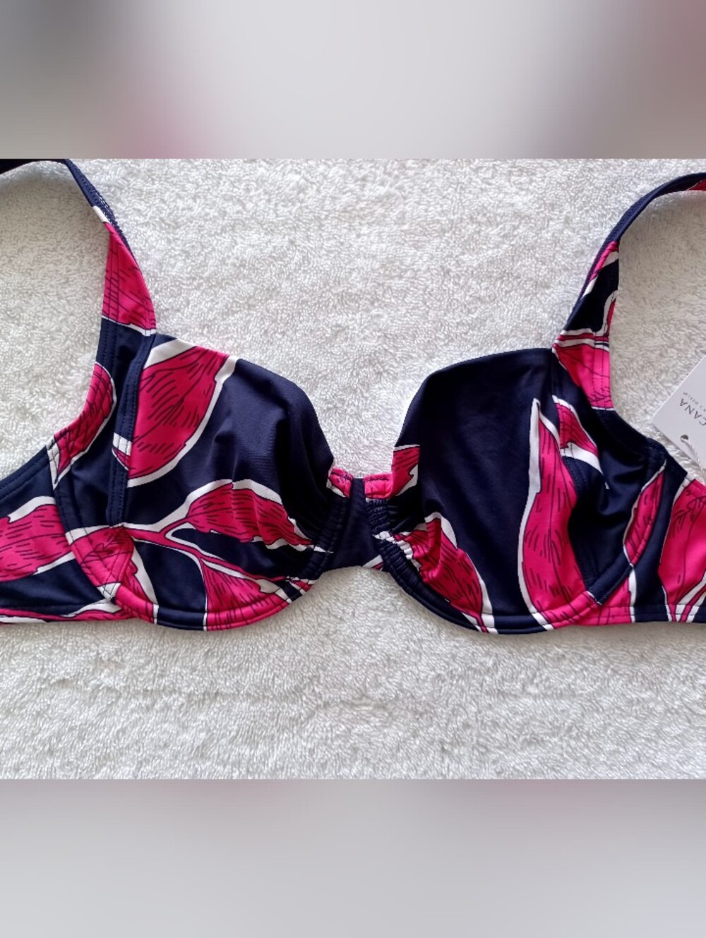 Lascana For Venus Floral Flash Underwire Bikini Top, Size 32C/34B/36A